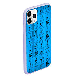 Чехол iPhone 11 Pro матовый PORTAL, цвет: 3D-светло-сиреневый — фото 2