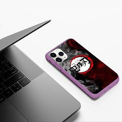 Чехол iPhone 11 Pro матовый KIMETSU NO YAIBA, цвет: 3D-фиолетовый — фото 2