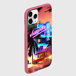 Чехол iPhone 11 Pro матовый GTA: VICE CITY, цвет: 3D-малиновый — фото 2