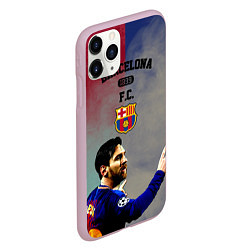 Чехол iPhone 11 Pro матовый Messi, цвет: 3D-розовый — фото 2