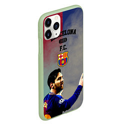 Чехол iPhone 11 Pro матовый Messi, цвет: 3D-салатовый — фото 2