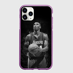 Чехол iPhone 11 Pro матовый Коби Брайант, цвет: 3D-фиолетовый