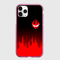 Чехол iPhone 11 Pro матовый GURREN LAGANN, цвет: 3D-малиновый