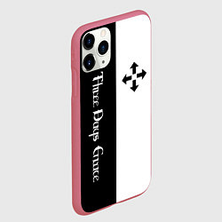 Чехол iPhone 11 Pro матовый Three Days Grace, цвет: 3D-малиновый — фото 2