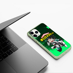 Чехол iPhone 11 Pro матовый MY HERO ACADEMIA, цвет: 3D-салатовый — фото 2