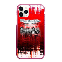 Чехол iPhone 11 Pro матовый Three Days Grace, цвет: 3D-малиновый