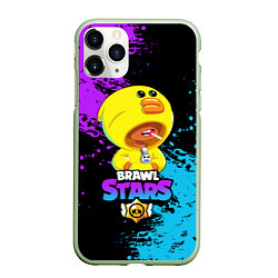 Чехол iPhone 11 Pro матовый Brawl Stars Sally Leon, цвет: 3D-салатовый