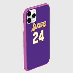 Чехол iPhone 11 Pro матовый Los Angeles Lakers Kobe Brya, цвет: 3D-фиолетовый — фото 2