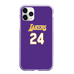 Чехол iPhone 11 Pro матовый Los Angeles Lakers Kobe Brya, цвет: 3D-светло-сиреневый