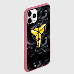 Чехол iPhone 11 Pro матовый Los Angeles LakersKobe Bryan, цвет: 3D-малиновый — фото 2