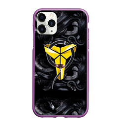 Чехол iPhone 11 Pro матовый Los Angeles LakersKobe Bryan, цвет: 3D-фиолетовый