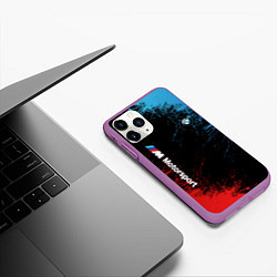 Чехол iPhone 11 Pro матовый БМВ Мотоспорт, цвет: 3D-фиолетовый — фото 2