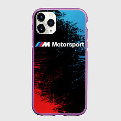Чехол iPhone 11 Pro матовый БМВ Мотоспорт, цвет: 3D-фиолетовый