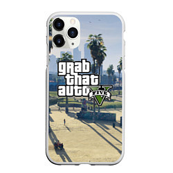 Чехол iPhone 11 Pro матовый GRAND THEFT AUTO 5, цвет: 3D-белый