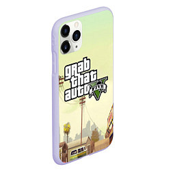 Чехол iPhone 11 Pro матовый GTA 5, цвет: 3D-светло-сиреневый — фото 2