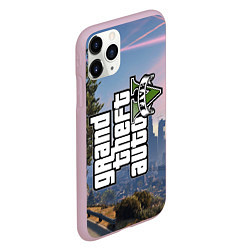 Чехол iPhone 11 Pro матовый GTA 5, цвет: 3D-розовый — фото 2