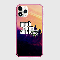 Чехол iPhone 11 Pro матовый GTA 5, цвет: 3D-малиновый