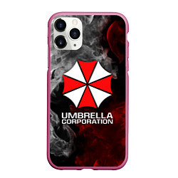 Чехол iPhone 11 Pro матовый UMBRELLA CORP, цвет: 3D-малиновый