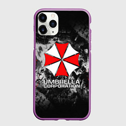 Чехол iPhone 11 Pro матовый UMBRELLA CORP, цвет: 3D-фиолетовый