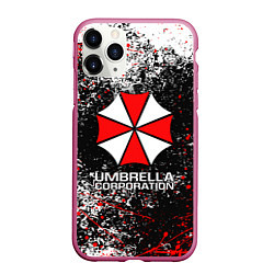 Чехол iPhone 11 Pro матовый UMBRELLA CORP, цвет: 3D-малиновый