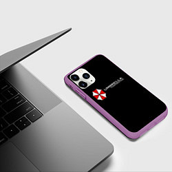Чехол iPhone 11 Pro матовый Umbrella Corporation, цвет: 3D-фиолетовый — фото 2