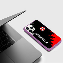 Чехол iPhone 11 Pro матовый UMBRELLA CORP, цвет: 3D-фиолетовый — фото 2