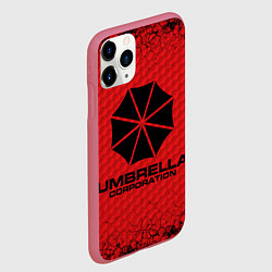 Чехол iPhone 11 Pro матовый Umbrella Corporation, цвет: 3D-малиновый — фото 2