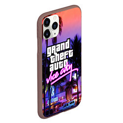 Чехол iPhone 11 Pro матовый Grand Theft Auto Vice City, цвет: 3D-коричневый — фото 2