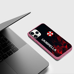 Чехол iPhone 11 Pro матовый UMBRELLA CORP, цвет: 3D-малиновый — фото 2