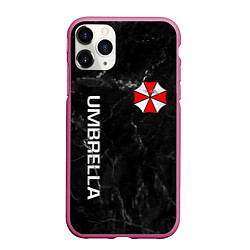 Чехол iPhone 11 Pro матовый UMBRELLA CORP, цвет: 3D-малиновый