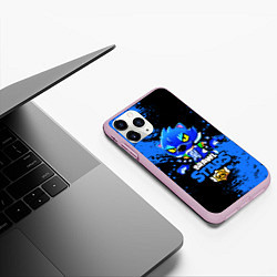 Чехол iPhone 11 Pro матовый Brawl Stars Leon, цвет: 3D-розовый — фото 2