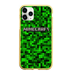 Чехол iPhone 11 Pro матовый MINECRAFT CREEPER КАПЮШОН, цвет: 3D-желтый