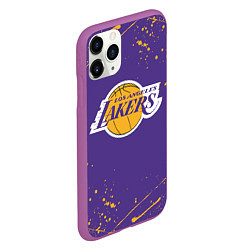 Чехол iPhone 11 Pro матовый LA LAKERS, цвет: 3D-фиолетовый — фото 2