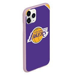 Чехол iPhone 11 Pro матовый LA LAKERS, цвет: 3D-розовый — фото 2