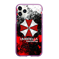 Чехол iPhone 11 Pro матовый UMBRELLA CORP, цвет: 3D-фиолетовый