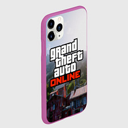 Чехол iPhone 11 Pro матовый GTA Online, цвет: 3D-фиолетовый — фото 2