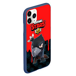 Чехол iPhone 11 Pro матовый BRAWL STARS CROW, цвет: 3D-тёмно-синий — фото 2