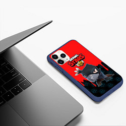 Чехол iPhone 11 Pro матовый BRAWL STARS CROW, цвет: 3D-тёмно-синий — фото 2