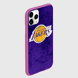 Чехол iPhone 11 Pro матовый LA LAKERS, цвет: 3D-фиолетовый — фото 2