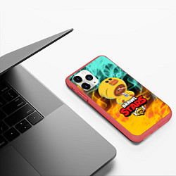 Чехол iPhone 11 Pro матовый BRAWL STARS SALLY LEON, цвет: 3D-красный — фото 2