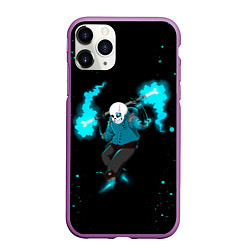 Чехол iPhone 11 Pro матовый Undertale, цвет: 3D-фиолетовый