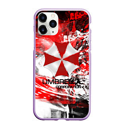 Чехол iPhone 11 Pro матовый UMBRELLA CORP, цвет: 3D-сиреневый