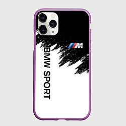 Чехол iPhone 11 Pro матовый BMW, цвет: 3D-фиолетовый