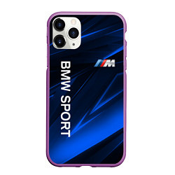 Чехол iPhone 11 Pro матовый BMW БМВ, цвет: 3D-фиолетовый