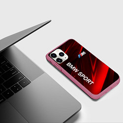 Чехол iPhone 11 Pro матовый BMW БМВ Z, цвет: 3D-малиновый — фото 2