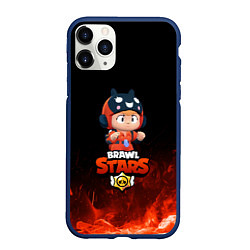 Чехол iPhone 11 Pro матовый Brawl Stars Bea, цвет: 3D-тёмно-синий