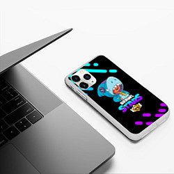 Чехол iPhone 11 Pro матовый BRAWL STARS LEON, цвет: 3D-белый — фото 2