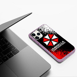 Чехол iPhone 11 Pro матовый UMBRELLA CORPORATION, цвет: 3D-сиреневый — фото 2