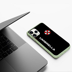 Чехол iPhone 11 Pro матовый UMBRELLA CORPORATION, цвет: 3D-салатовый — фото 2