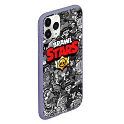 Чехол iPhone 11 Pro матовый BRAWL STARS, цвет: 3D-серый — фото 2